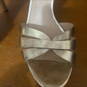 Vince Camuto Gold Heel Platforms